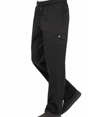 black unisex chef trousers
